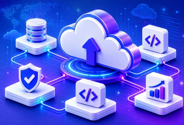 Cloud application development process, stages, and roadmap for building cloud applications with AWS, Azure, or Google Cloud