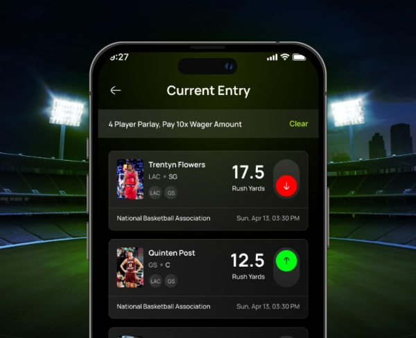 PickVerse wallet profile and entry history screens