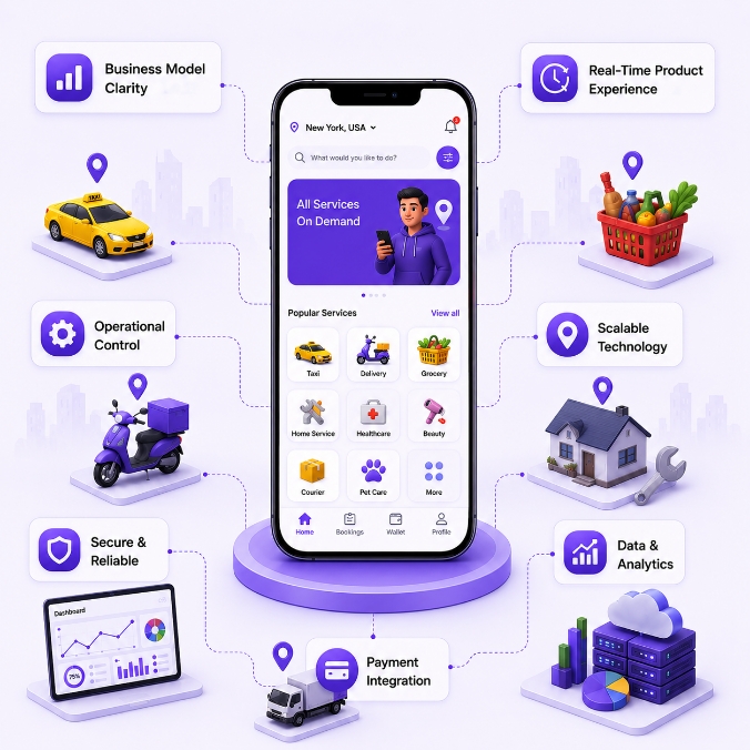 Real time tracking dispatch dashboard for on demand app development